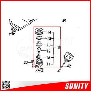 Proveedores de Taiwán Sunity, Conjunto de Engrasador OEM 704200-34500 para Yanmar TS - Product Image 4