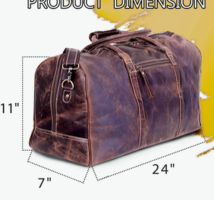 Full Grain Leather Duffle Bag/Monogrammed Genuine Leather Weekender Bag Leather Computer Sling Gifts for Him Leather <b>Briefcase</b> - Product Image 3