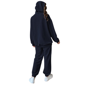 Women Hooded Sweatshirt Tracksuit <b>Set</b> Oversized Fleece <b>Two</b> <b>Piece</b> Joggers <b>Set</b> Casual <b>Lounge</b> Wear Sweatsuit - Product Image 2