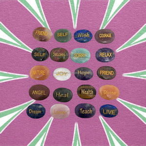 Wholesale Engraved Oval Polished Healing Stones in Assorted Colors With Inspirational Lettering - Ideal for <b>Crystals</b> Gifts - Product Image 6