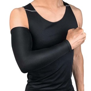 Manchons de bras unisexes anti-UV UPF50+ écologiques, résistants à l'eau, en soie glacée rafraîchissante, pour sports de plein air, protection UV, antidérapants - Product Image 2