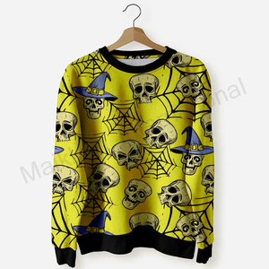 2024 gros pull uni personnalisé 100% coton sweat-shirt imprimé pull hommes sweat à col rond - Product Image 3