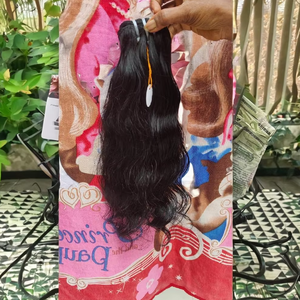 มัดผมดิบธรรมชาติแบบอินเดียผมลอนคลื่นทอคู่เครื่องทอแบบ Remy - Product Image 6