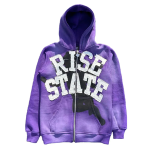 Sudadera con capucha de gran tamaño bordada para hombre personalizada 2025 Streetwear parche bordado Sudadera con capucha - Product Image 4