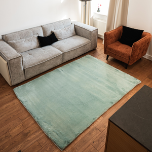 Alfombra de Piel Sintética Tweed Mint, Alfombra Decorativa Suave y Antideslizante de 60x120 cm - Product Image 5