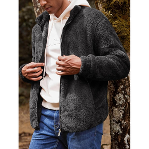 แจ็กเก็ตซับในผ้าเชอร์ปาเฮฟวี่เวทของผู้ชายที่มีปลอกด้านนอกที่ทนทานให้ความอบอุ่นสูงสุดสำหรับสภาพอากาศหนาวเย็นและกิจกรรมกลางแจ้ง - Product Image 2