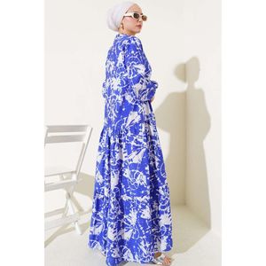 Robe à demi-boutons à motif batik Saxe - Product Image 2