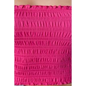 Blusa Corta sin Tirantes con Efecto Fruncido - Product Image 5