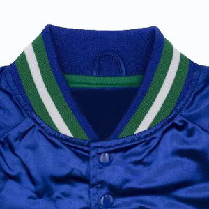 Chaqueta de satén para hombre secado rápido transpirable logotipo personalizado satén Cierre de botón completo - Product Image 3