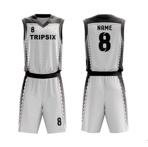 Personnalisé votre propre logo uniformes de basket-ball maille polyester respirant maillot de basket-ball cousu hommes étudiants chemises de basket-ball - Product Image 4