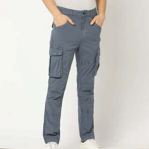 Pantalones Cargo para Hombre de Algodón Orgánico Lavado, Pantalones Cargo Ecológicos, Pantalones Cargo Sostenibles para Hombre, Pantalones de Corte y Costura - Product Image 1