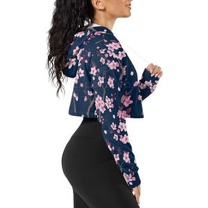 Prix raisonnable Meilleure vente Crop Top Hoodies Design personnalisé Street Wear Femmes Crop Top Hoodies - Product Image 5