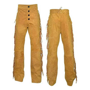 New Style Outdoor Use <b>Men's</b> <b>Pants</b> Washed Best Quality Solid Color Fringe Suede <b>Leather</b> <b>Pants</b> For <b>Men</b> In Cheap Price - Product Image 6