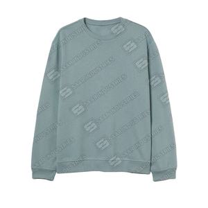 Sweat-shirt en molleton 100% coton pour homme, best-seller de l'hiver, couleur gris, logo personnalisé, col rond robuste - Product Image 1