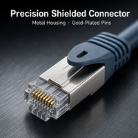 Kabel Ethernet FTP Cat5e XXD Tembaga Padat Tanpa Isolasi, Kabel Jaringan LAN Terproteksi, Kecepatan Tinggi 1000Mbps, Bersertifikasi CE, Grosir Pabrik