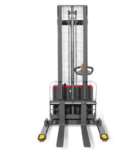 Chariot élévateur électrique à chenilles de 2640 lb, hauteur de levage de 138 po, pieds et fourches réglables - Product Image 3
