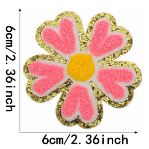 <b>Clothing</b> <b>Accessory</b> Pin Brooches Fashion Jewelry Branded Cosmetic Icon Enamel glasses flower chenile embroidery patch - Product Image 3