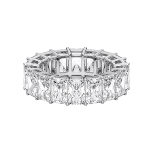 10.00 Carat F-G/VS Lab Grown Radiant Cut Diamond Eternity <b>Band</b> <b>Ring</b> Made in Platinum For Her - Product Image 1
