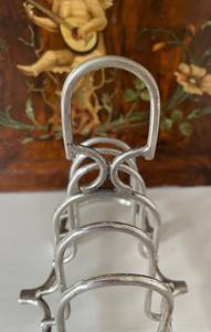 Support à pain en argent antique pour le petit-déjeuner, accessoires de cuisine, rangement et organisation à domicile, porte-pains - Product Image 2