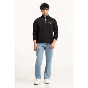 Chaqueta de Punto Reversible Informal con Cuello Alto, Corte Regular, Cierre de Cremallera, Temporada Otoño, MN-KNJ-WS25-010, Tela de Cuero, Talla XS - Product Image 3