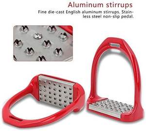 Estribos Antideslizantes de Aluminio para Silla de Montar con Pedal Antideslizante de Acero Inoxidable, Ligeros, para Equitación - Product Image 3