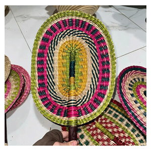 Abanico de Paja de Mar Hecho a Mano para Fiestas al Aire Libre, Decoración de Verano y Refrescante, Vietnam - Product Image 3