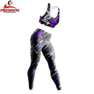 Sujetador de Yoga ajustado con estampado de sublimación Tie Dye para correr, gimnasio, conjuntos de Yoga, entrenamiento de cintura alta, conjunto de Fitness para gimnasio para mujer, mallas personalizadas - Product Image 6