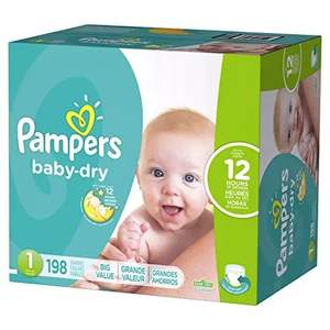 <b>Pampers</b> Swaddlers Diapers, Size 1 (8-14 Pounds), 210 Count/ <b>Pampers</b> Swaddlers Size <b>2</b> Diapers 186 Count - Product Image 1