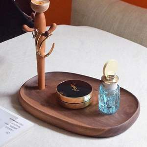 LLavero de <span class=keywords><strong>madera</strong></span> con grabado a <span class=keywords><strong>mano</strong></span> de flores para correo de entrada de pared y llavero con gancho de <span class=keywords><strong>llave</strong></span> de estante para soporte de llavero de Casa de pared - Product Image 6