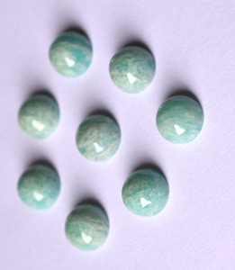 พลอยอะมาโซไนต์ธรรมชาติแบบหลวม15-20มม. เครื่องประดับอัญมณีสีเขียวทรงกลมงานฝีมือสำหรับโครงการงานฝีมือศิลปะที่มีอเมซอนไนต์ - Product Image 3