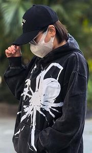 Sudadera con Capucha Estilo Y2K Gótico Personalizada, 100% Algodón, Unisex, Estilo Urbano Holgado, Sudadera Vintage Harajuku para Hombre y Mujer - Product Image 4