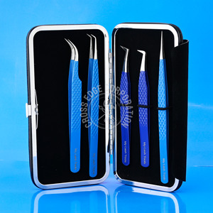 Nouvelle pince à cils à pointe de fibre poignée en diamant Volume pince à cils 90 degrés outil applicateur de cils poignée antidérapante - Product Image 1