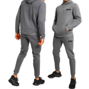 Comprar Jersey personalizado de alta calidad de poliéster de algodón en blanco chándal Unisex chándal de sudor conjunto en blanco traje de jogging para hombres - Product Image 1