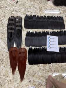 Venta al por mayor de mechones de cabello humano sin procesar con cutícula alineada 2023 mechones de cabello humano sin procesar súper doblemente estirado proveedor - Product Image 3