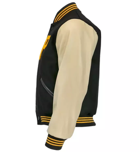 Blouson aviateur universitaire P Veste Letterman avec manches en cuir veste universitaire en cuir personnalisée letterman en gros pour hommes - Product Image 3