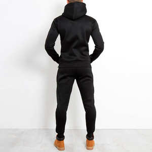 Nuevos y elegantes conjuntos de chándal de algodón a granel para hombre, Sudadera con capucha estampada a rayas personalizada con cremallera lisa, chándal de invierno - Product Image 4