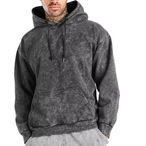 Sweat à capuche lavé à l'acide de qualité supérieure 2025 personnaliser sweat à capuche lavé à la pierre sweat vintage sweat à capuche lavé avec support OEM sérigraphié - Product Image 1