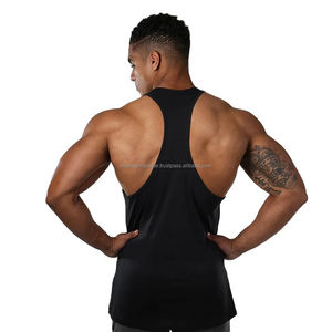 Débardeur de fitness pour hommes, gilet en coton blanc uni pour la musculation, fabriqué au Pakistan, en vente - Product Image 5