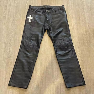 Pantalones de cuero personalizados de la mejor calidad pantalones de cuero cómodos y transpirables al por mayor para la venta en línea en el precio razonable - Product Image 4