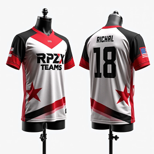 Camisetas deportivas sublimadas personalizadas para hombre, softbol, baloncesto, fútbol, pesca, malla transpirable, cuello redondo, ropa deportiva - Product Image 3