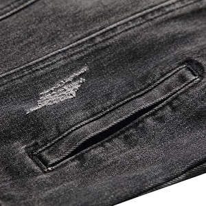 Chaqueta Vaquera Personalizada de Invierno para Hombre, Sin Capucha, con Cuello Camisero, de Alta Calidad, Transpirable, con Botones y Letras - Product Image 3