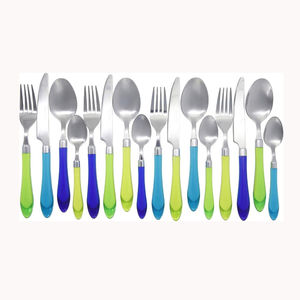 Fournitures indiennes de qualité supérieure ensembles de couverts alimentaires faits à la main couverts couverts couverts cuillère fourchette ensemble avec finition en argent pour ustensiles de cuisine - Product Image 1