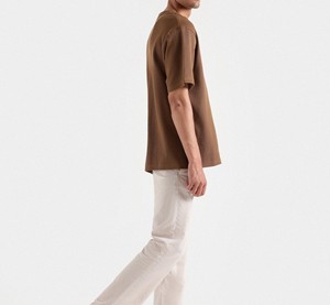 Venta al por mayor de ropa de los hombres de la mejor calidad de hombro caído camiseta Personalizar camiseta lisa para los hombres Casual Fitness Wear hombres camiseta - Product Image 3