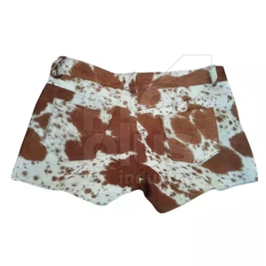 กางเกงขาสั้นหนังวัวแท้คุณภาพพรีเมียมสำหรับผู้ชาย สวมใส่สบาย ทนทาน ทันสมัย เป็นมิตรกับสิ่งแวดล้อม ระบายอากาศได้ดี แห้งเร็ว เหมาะสำหรับกิจกรรมกลางแจ้ง ผลิตด้วยมือ - Product Image 3