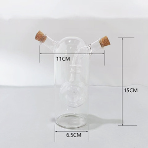 Olla de aceite 2 en 1 de vidrio de borosilicato alto, boquillas dobles para aceite y vinagre, Cocina Esencial, salsera imprescindible - Product Image 1