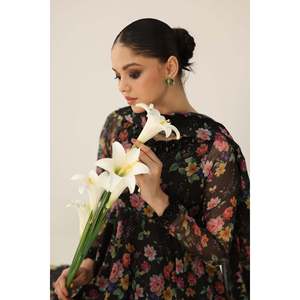 Ensemble de costume en mousseline de soie brodée pour femmes PR-1158 - Product Image 4