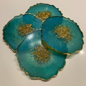 Options de taille et de couleur optimales Dessous de verre en résine époxy personnalisables de la meilleure qualité Dessous de verre décoratifs pour le café et le thé - Product Image 5