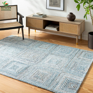 Tapis décoratifs pour nettoyage ciblé, tapis en laine faits à la main pour salon, chambre et maisons modernes - Product Image 1