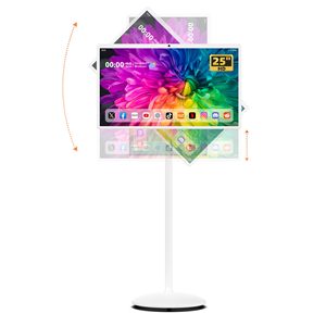 จอภาพพกพาอัจฉริยะ IPS ขนาด 25 นิ้ว พร้อมลำโพงสเตอริโอ Hi-Fi แบบ Type C ระบบปฏิบัติการ HD หน่วยความจำในตัว แบตเตอรี่ใช้งานได้ยาวนาน ขาตั้งปรับระดับได้ - Product Image 6