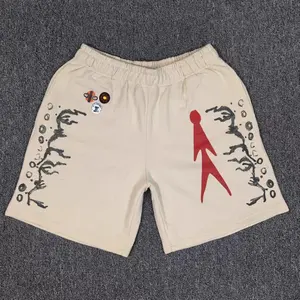 Shorts pour hommes Short délavé au soleil de haute qualité Short de jogging lourd Vintage Streetwear en détresse Short délavé à l'acide pour homme - Product Image 3